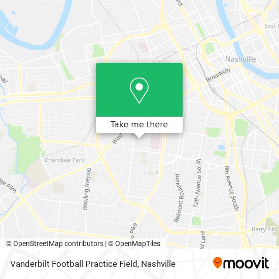 Mapa de Vanderbilt Football Practice Field