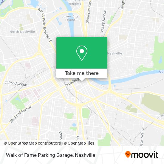 Mapa de Walk of Fame Parking Garage