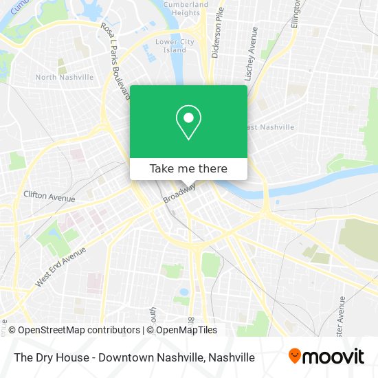 The Dry House - Downtown Nashville map