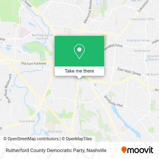 Rutherford County Democratic Party map