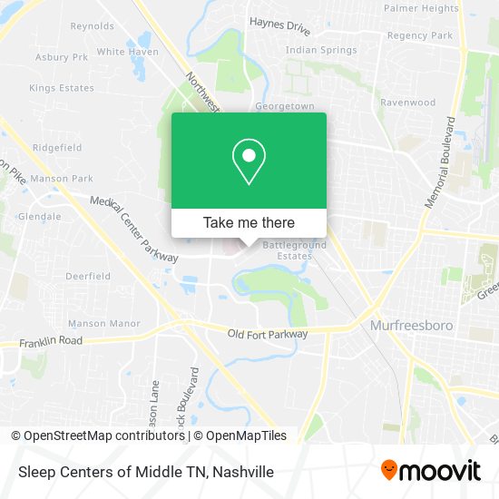 Sleep Centers of Middle TN map