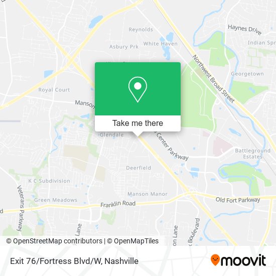 Exit 76/Fortress Blvd/W map