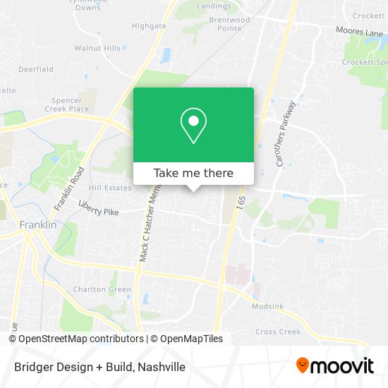 Bridger Design + Build map