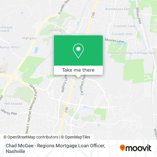 Chad McGee - Regions Mortgage Loan Officer map