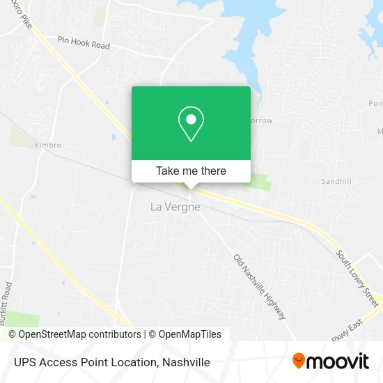 UPS Access Point Location map