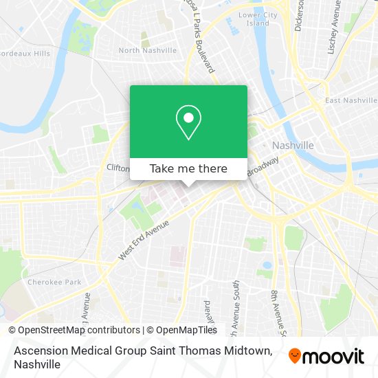 Ascension Medical Group Saint Thomas Midtown map