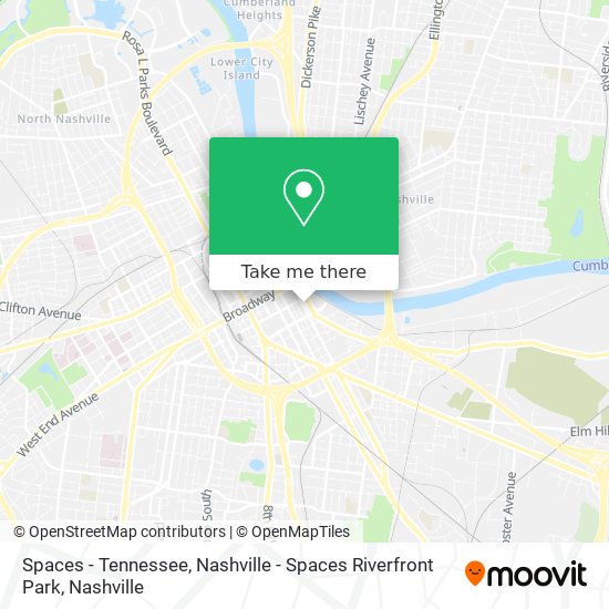 Mapa de Spaces - Tennessee, Nashville - Spaces Riverfront Park