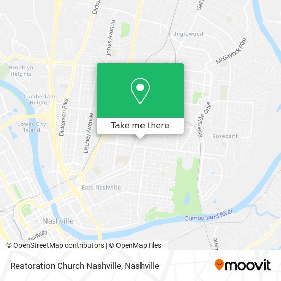 Mapa de Restoration Church Nashville