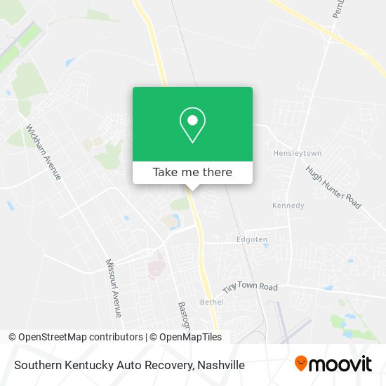 Mapa de Southern Kentucky Auto Recovery