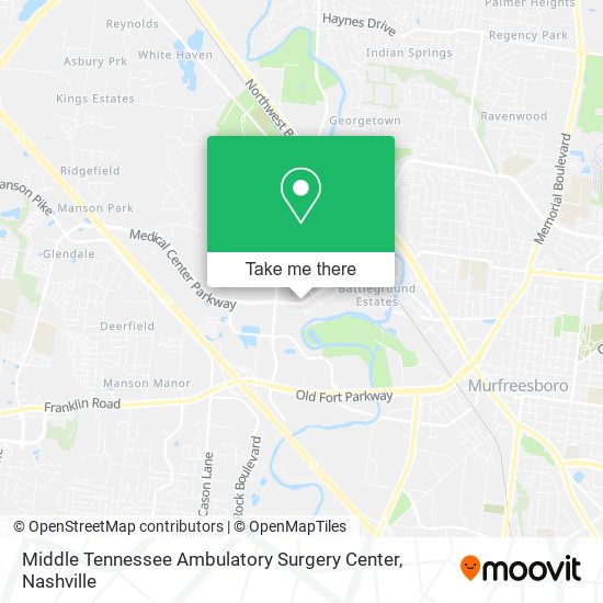 Middle Tennessee Ambulatory Surgery Center map
