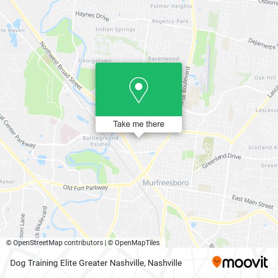 Mapa de Dog Training Elite Greater Nashville