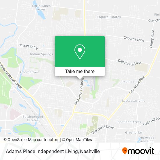Adam's Place Independent Living map