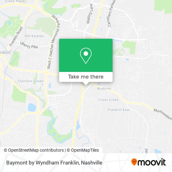 Baymont by Wyndham Franklin map