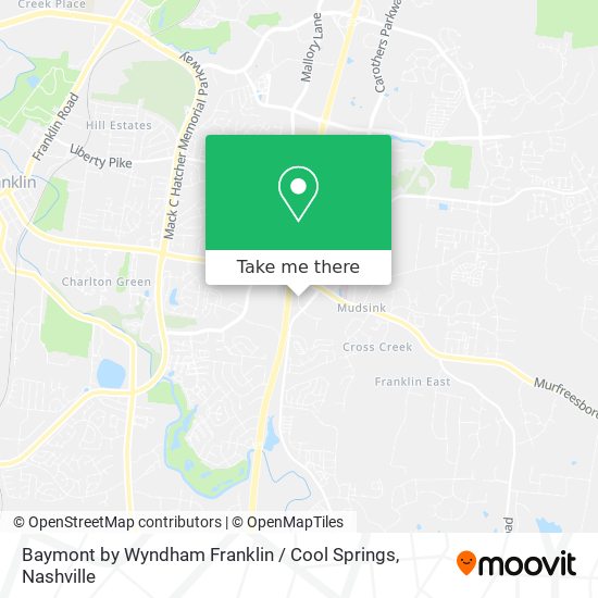 Baymont by Wyndham Franklin / Cool Springs map