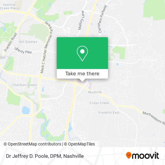 Dr Jeffrey D. Poole, DPM map