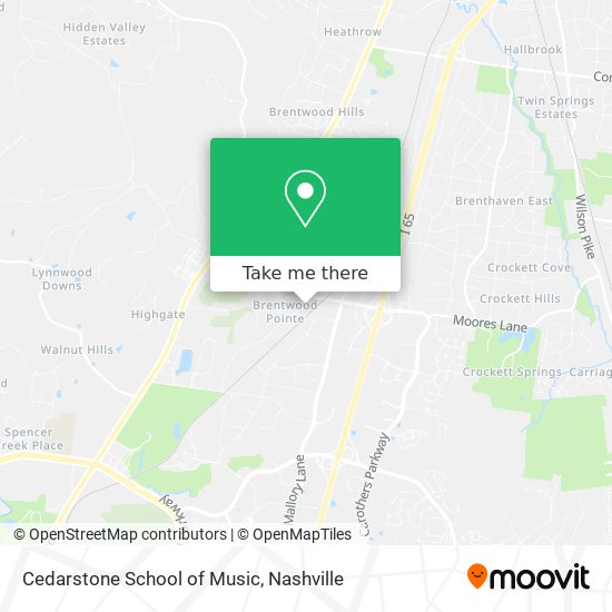Cedarstone School of Music map