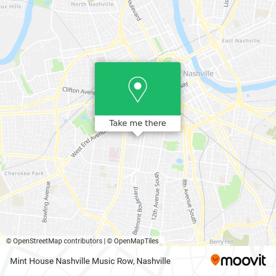 Mint House Nashville Music Row map