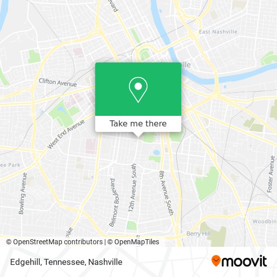 Mapa de Edgehill, Tennessee