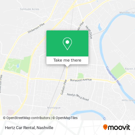 Hertz Car Rental map