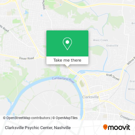 Clarksville Psychic Center map