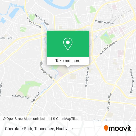 Mapa de Cherokee Park, Tennessee