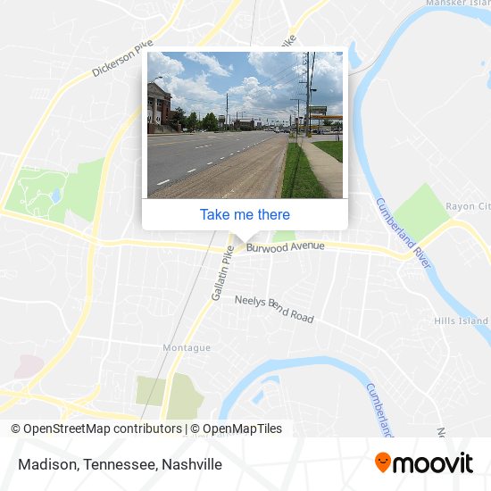 Madison, Tennessee map