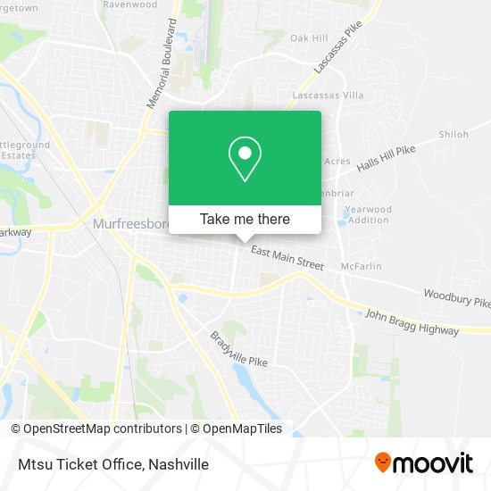 Mtsu Ticket Office map