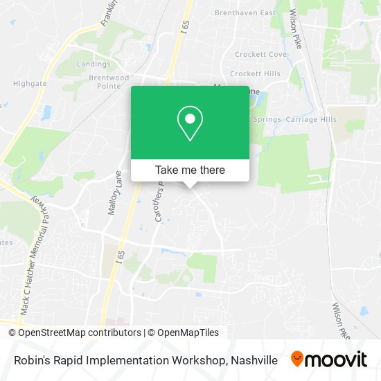 Robin's Rapid Implementation Workshop map