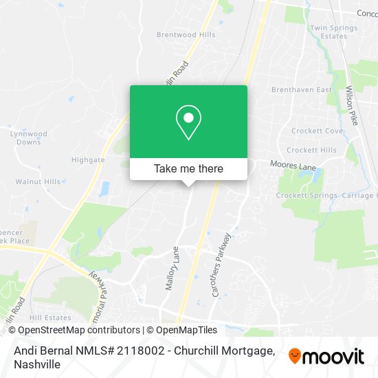 Mapa de Andi Bernal NMLS# 2118002 - Churchill Mortgage