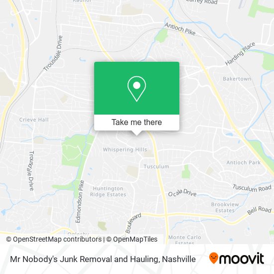 Mr Nobody's Junk Removal and Hauling map