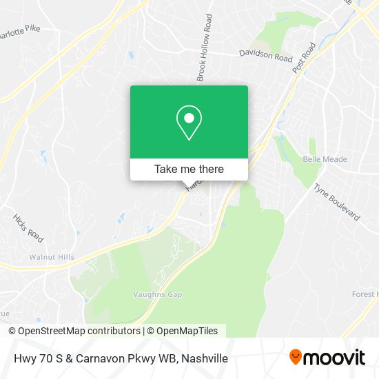 Hwy 70 S & Carnavon Pkwy WB map