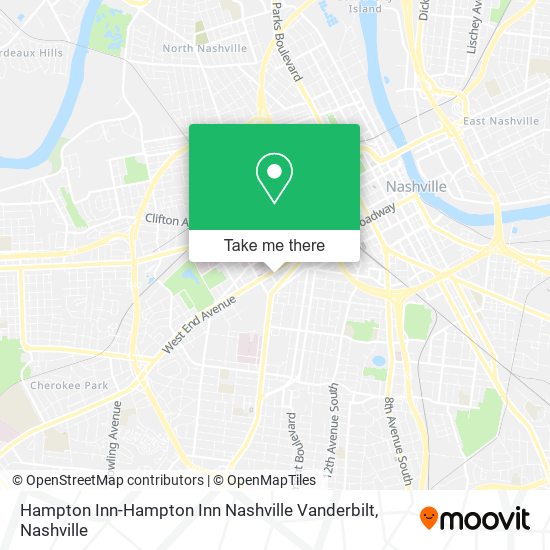 Mapa de Hampton Inn-Hampton Inn Nashville Vanderbilt