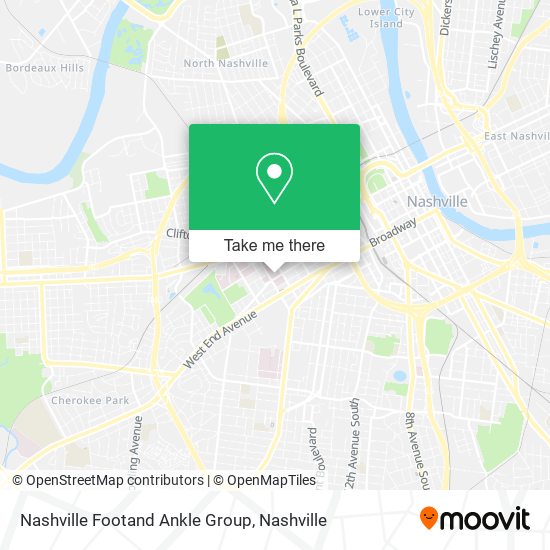 Nashville Footand Ankle Group map