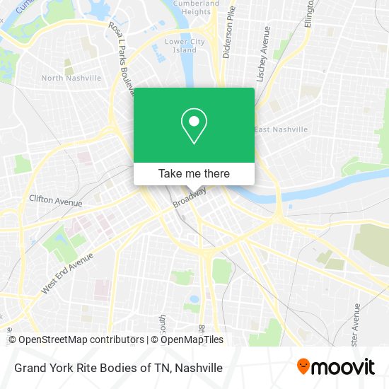 Mapa de Grand York Rite Bodies of TN