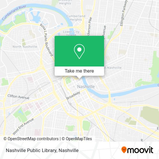 Nashville Public Library map