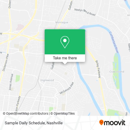 Mapa de Sample Daily Schedule