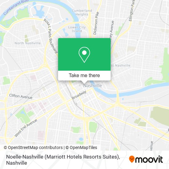 Noelle-Nashville (Marriott Hotels Resorts Suites) map