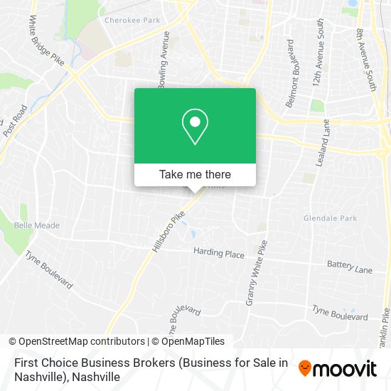 Mapa de First Choice Business Brokers (Business for Sale in Nashville)