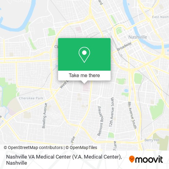 Nashville VA Medical Center (V.A. Medical Center) map