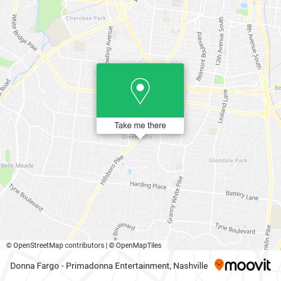 Mapa de Donna Fargo - Primadonna Entertainment