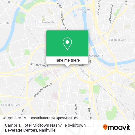 Cambria Hotel Midtown Nashville (Midtown Beverage Center) map
