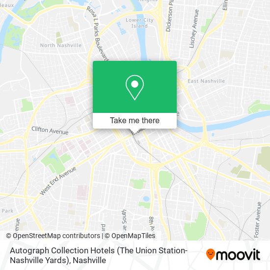 Autograph Collection Hotels (The Union Station-Nashville Yards) map