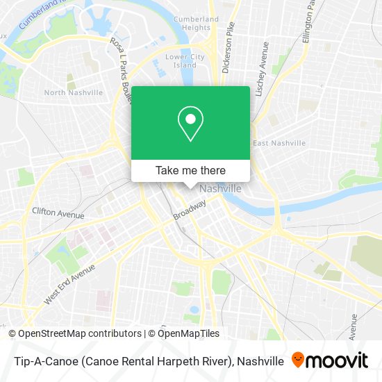 Tip-A-Canoe (Canoe Rental Harpeth River) map