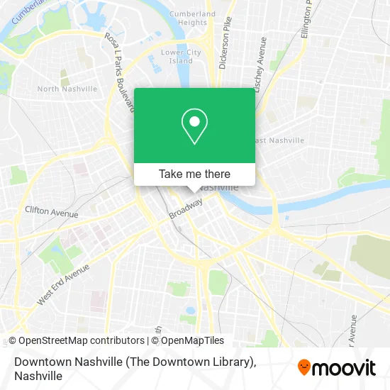 Downtown Nashville (The Downtown Library) map