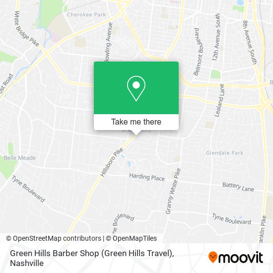 Green Hills Barber Shop (Green Hills Travel) map