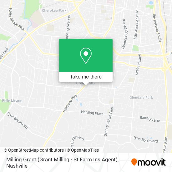 Mapa de Milling Grant (Grant Milling - St Farm Ins Agent)