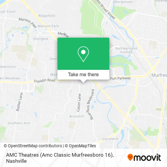 Mapa de AMC Theatres (Amc Classic Murfreesboro 16)