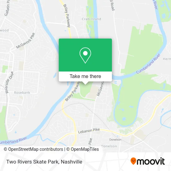 Two Rivers Skate Park map