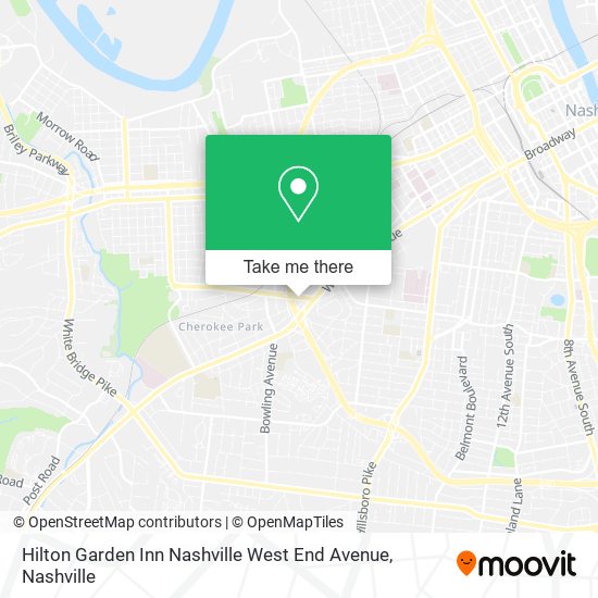 Hilton Garden Inn Nashville West End Avenue map