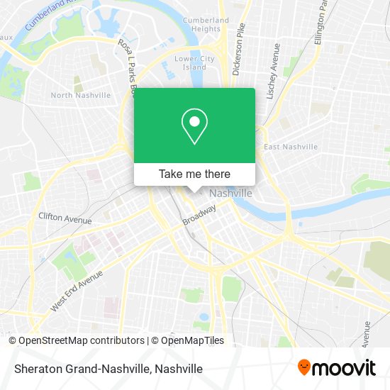Mapa de Sheraton Grand-Nashville